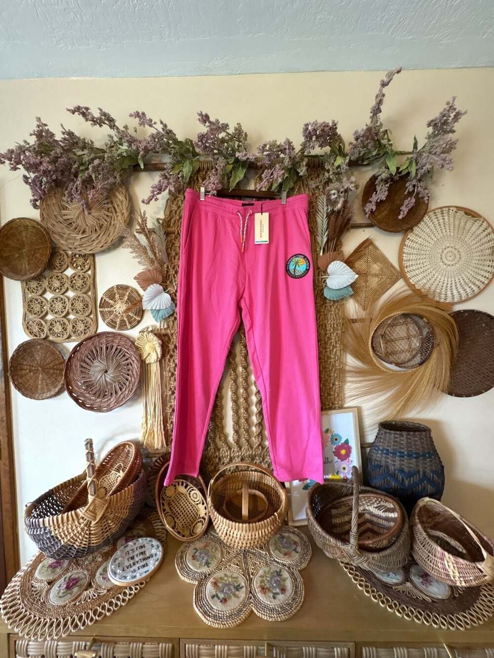 Scotch & Soda Summertime Oasis Graphic Patch Sweatpants Pink XXL